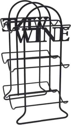 Produktbild von Excellent Houseware Weinflaschenhalter, Metall, 21x17x33 cm, schwarz