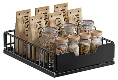 Obrázek produktu pro Výsuvný organizér do skříně, vyrobený z odolné oceli, jednoduchý design, standardní typ, šířka 25 cm
