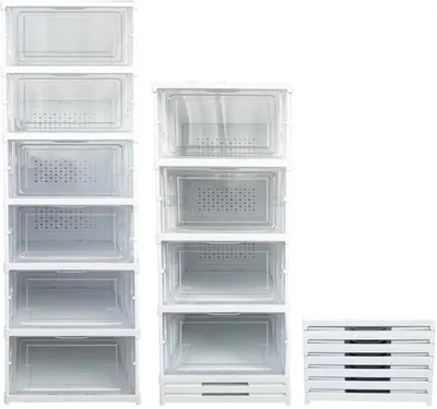 Produktbild von Azomor® Transparente und stapelbare Aufbewahrungsboxen für Schuhe und mehr