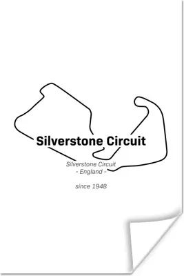 Produktbild von MuchoWow® Poster Silverstone - Formel 1 - Rennstrecke 120x180 cm - Kunstposter