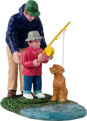Productafbeelding van His first fishing lesson kerstfiguur LEMAX