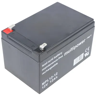 Productafbeelding van Multipower ML12-12, 12V, 12Ah, langere levensduur, AGM-loodaccu, lood-gel accu