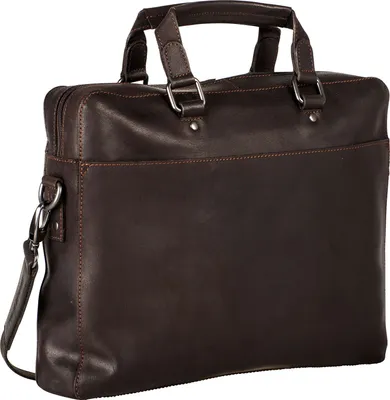 Image de LEONHARD HEYDEN sac à main sac d'ordinateur portable pour ordinateur portable Dakota Zipped Briefcase 1 Compartment Brown brun