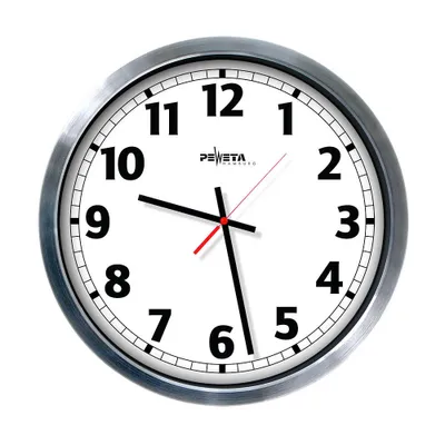 Immagine prodotto di PEWETA 41.012.515 PEWETA Wanduhr weiß silber Aluminium, Ø 50,0 cm