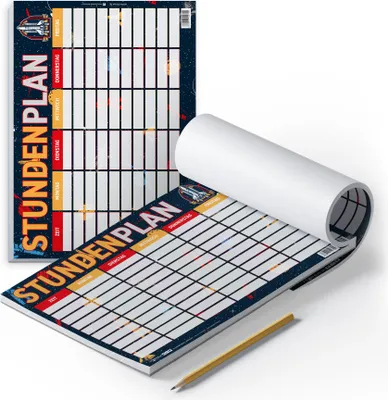 Produktbild von itenga Stundenplan Block 25 Blatt Motiv WELTRAUM DIN A4