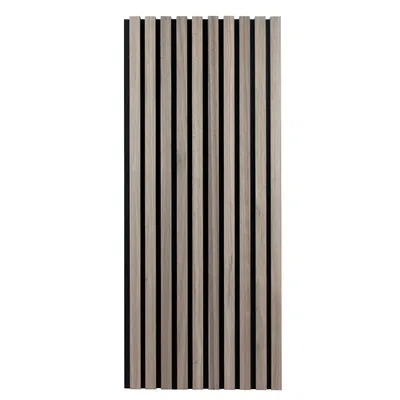 Produktbild von PROVISTON Akustik 3D Wandpaneele 605 x 1200 x 21 mm Furnierte MDF Holzlamellen in der Farbe Walnuss Filz-Untergrund als Trägermaterial