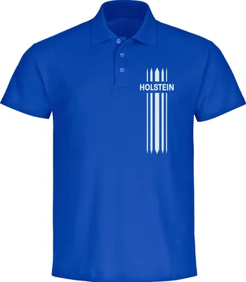 Produktbild von multifanshop Poloshirt - Holstein - Streifen, blau, Größe XXL