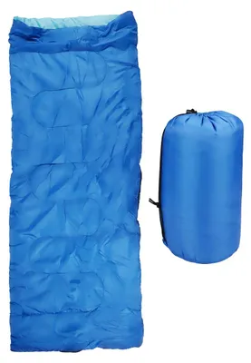 Produktbild von Camp Active Schlafsack Erwachsenen Sommerschlafsack für 5°C bis 10°C - Deckenschlafsack für 1 Person - Reisedecke für Festivals und Camping - 190 x 72 cm - Blau
