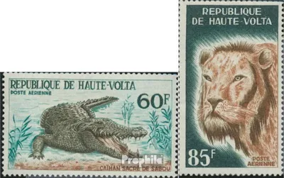 Produktbild von Briefmarken Obervolta 1965 Mi 170-171 (kompl.Ausg.) postfrisch Fauna