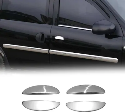 Image de Couverture de poignée de porte pour Opel Corsa C 2000-2006 en Acier Inox 2Pcs