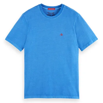 Immagine prodotto di Camicia a maniche corte Scotch & Soda con scollo rotondo e stampa del logo, vestibilità regolare