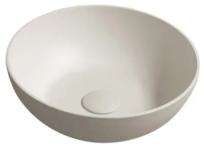 Zdjęcie produktu dla Umywalka betonowa FORMIGO do postawienia, średnica 39 cm, piaskowy mat