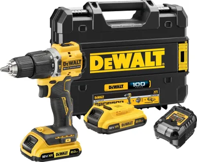 Produktbild von DeWALT DCD100YD2T-QW Akku-Schlagbohrschrauber (bürstenlos) 18V, 2x 2Ah Akkus, Systemschnellladegerät, T-STAK