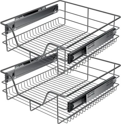 Produktbild von KESSER® Teleskopschublade Edelstahl verchromt Schubladeneinsatz für Küchenschrank