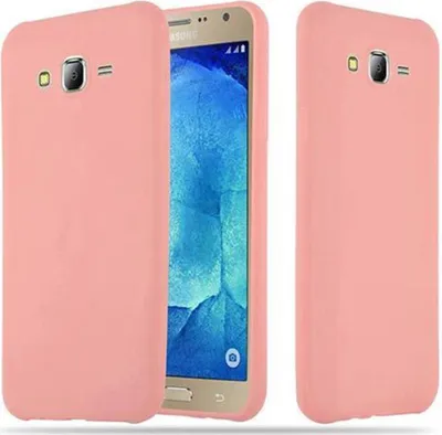 Produktbild von Cadorabo Hülle für Samsung Galaxy J7 2015 Schutzhülle in Rosa Handyhülle TPU Silikon Etui Case Cover