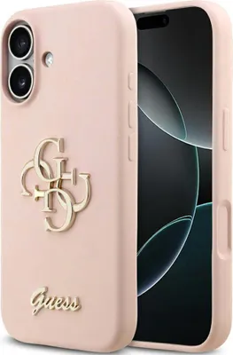 Produktbild von GUESS case passend für IPHONE 17 GUHCP17SSC4GSMP (Silicone W/ Big 4G Script) pink