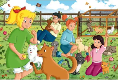 Produktbild von Schmidt 56541 Bibi Blocksberg Tierpension Kinderpuzzle, 100 Teile