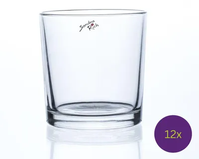 Produktbild von 12er Set Teelichthalter, Dekogläser CYLI H. 11cm D. 9,5cm klar Sandra Rich
