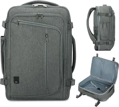 Produktbild von Famanu Handgepäck Rucksack erweiterbar - 17-Zoll Laptopfach und wasserdichtes Nassfach