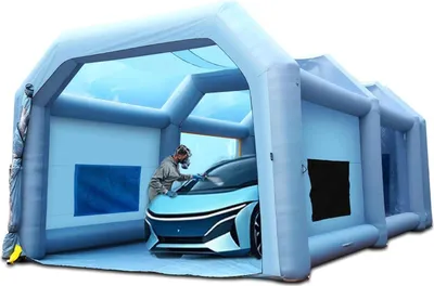 Zdjęcie produktu dla Dmuchana kabina lakiernicza 10x6x4m z filtrem i 2 dmuchawami