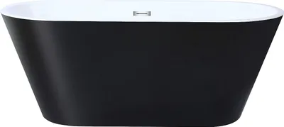 Produktbild von Freistehende Design-Badewanne 150 x 70 x 58 cm Acryl Schwarz 201 L TWIGGY