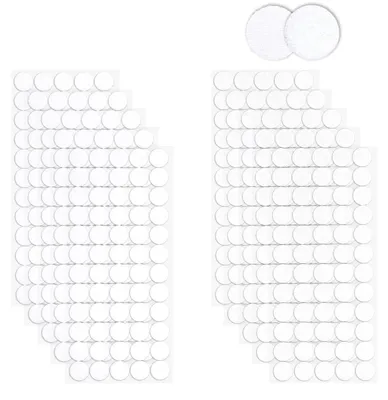 Selbstklebende Klettpunkte 20 mm, 600 Stück, weiß