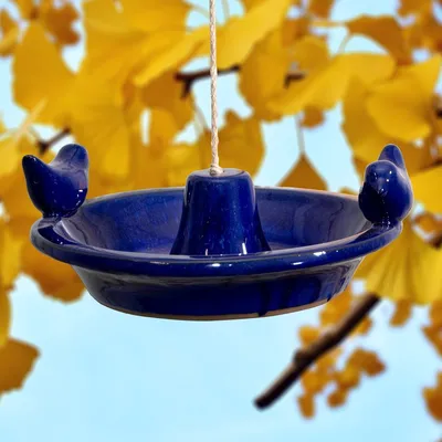 Produktbild von Vogeltränke, Vogelbad - blau - Rund - hängend, Vogelbecken