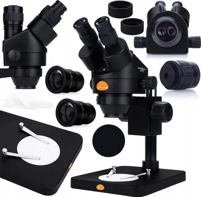 Produktbild von Rosfix Capella Pro MSCP‑T‑PS1‑B – Trinokular-Stereomikroskop 7–45× | Greenough‑Optik | 360°‑Kopf | C‑Mount 25 mm