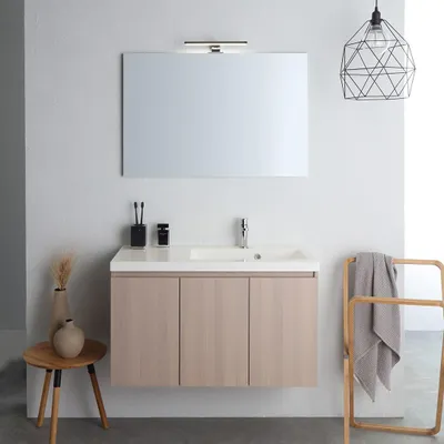 Immagine prodotto di Mobile bagno sospeso 90cm olmo con vasca dx | Malaga