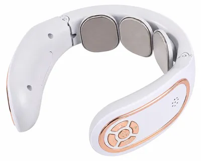 Produktbild von EMS Nackenmassagegerät mit Wärme, elektrisches Massagegerät für Nacken und Schulter, 15 Intensitätsstufen, 3 Heizstufen, USB aufladbar, ergonomisches Design