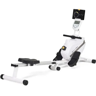Zdjęcie produktu dla Wioślarz SP-MR-1200-W-iE, składany wioślarz, rower treningowy, sprzęt fitness, biało-srebrny, do 150 kg