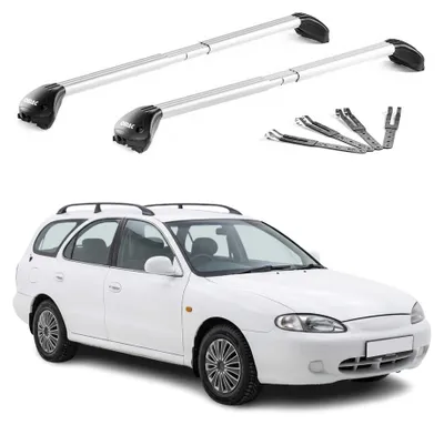 Image de Barres de toit pour Hyundai Lantra mk2 Break 1995-2000 Gris Argenté 2 pièces ABE, Image générée par une IA