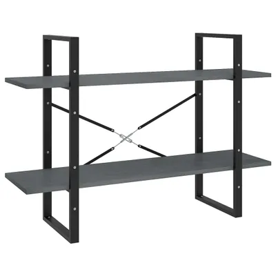Produktbild von "SALE 2026" Bücherregal - Standregal - Wohnzimmerschrank - 2 Böden Grau 100x30x70 cm Massivholz Kiefer - Lagerregal Bücherregale DE6701862