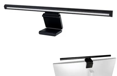 Produktbild von USB Monitorlampe REV, 39cm, 120lm, klemmbar, schwarz, Notakku, 3 Farben