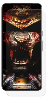 A smartphone screen protector is shown on a white background.