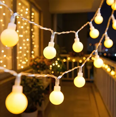 Lichterkette 5 m, 40 LEDs, warmweiß, batteriebetrieben, Timer