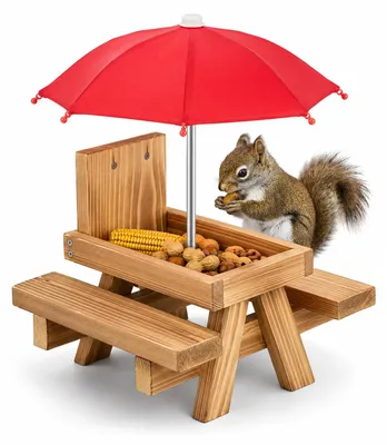 Produktbild von QingWing Eichhörnchen Futterhaus Wetterfest, Eichhörnchen Futterstation