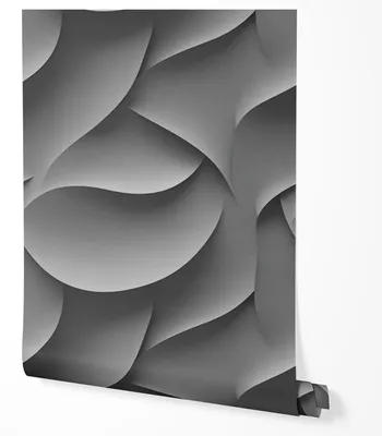 Produktbild von Selbstklebende Tapete Möbelfolie 3D Wellen Grau Modernes Design Minimalistisch Elegante Wandtapete Küche Wohnzimmer Flur Schlafzimmer Stilvoll 2,5m x 0,5m