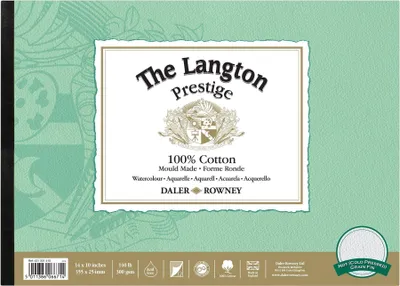 Zdjęcie produktu dla Daler Rowney The Langton Prestige Watercolour Szkicownik 12 35,6 x 25,4 cm 300 g