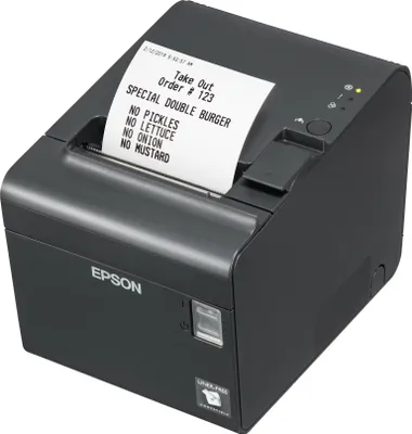 Zdjęcie produktu dla Epson TM-L90LF (682): Serial, built-in USB, PS, EDG, Liner-free, bezpośrednio termiczny, 203 x 203 DPI, 90 mm/s, Przewodowa, Szary