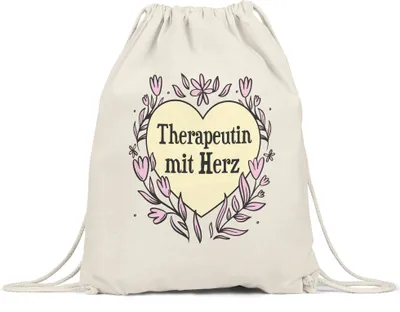 Produktbild von Therapeutin mit Herz Turnbeutel Gymsack  Geschenkidee Zum Danke Sagen Beste Therapeutin