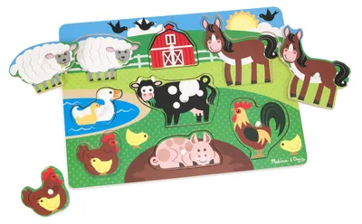 Immagine prodotto di Puzzle di legno - animali della fattoria
