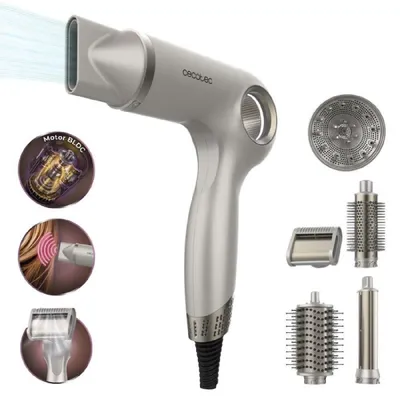 Produktbild von Cecotec DryGlam Waves Sensor 6in1, 110000 RPM, Beige, Tasten, Drehregler, 1400 W, 6 Stück(e)