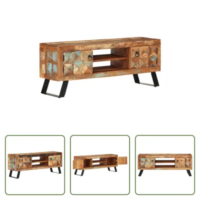 Produktbild von The Living Store TV-Schrank 112x30x45 cm Altholz Massiv