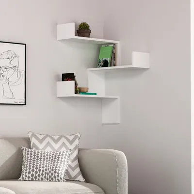 Produktbild von Skye Decor, Luksa - White, Wandregale, Weiß, Melamin-Spanplatte, 60 x 90 x 60 cm