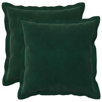 Produktbild von vidaXL Kissen mit Kissen HOUTEN 2 Stk. Dunkelgrün Samt