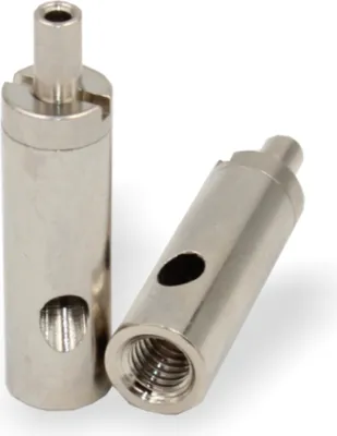 Produktbild von Drahtseilhalter / Gripper 15, M6 Innengewinde, für Drahtseil Ø1,0mm-1,5mm | vernickelt