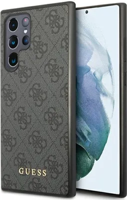 Produktbild von Guess 4G Metal Logo - Samsung Galaxy S23 Ultra Hülle (grau)
