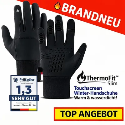 Immagine prodotto di Guanti ThermoFit™ Slim Thermo con touchscreen, da donna e da uomo, caldi e impermeabili: Grigio / M