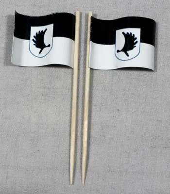 Produktbild von Party-Picker Flagge Ostpreussen Landsmannschaft Elch Papierfähnchen in Spitzenqualität 25 Stück Beut